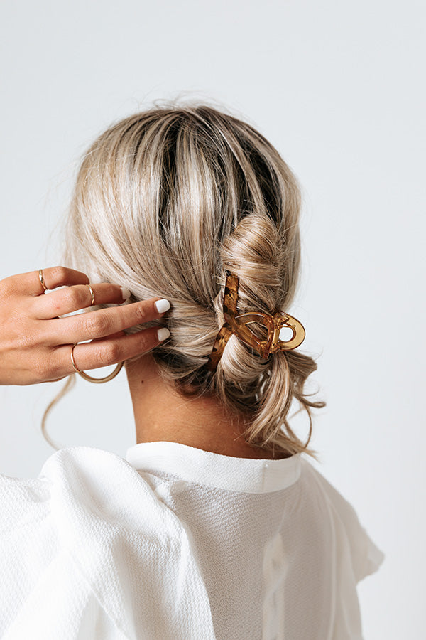 Friendly Gaze Hair Claw Clip In Brown