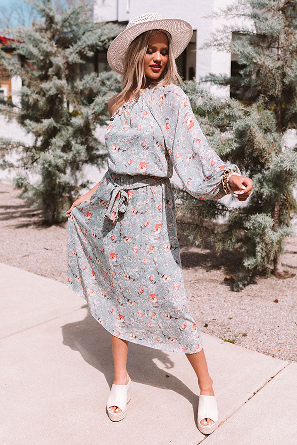 winter floral midi dress Winter Floral Isla Swing Dress Unique Vintage