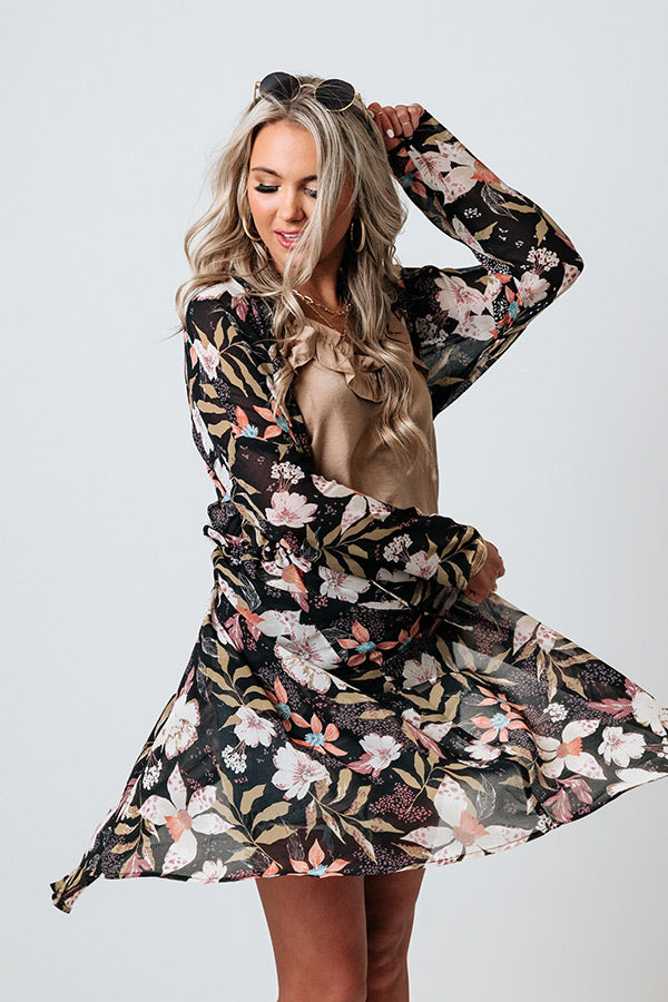 Poppy Fields Chiffon Duster