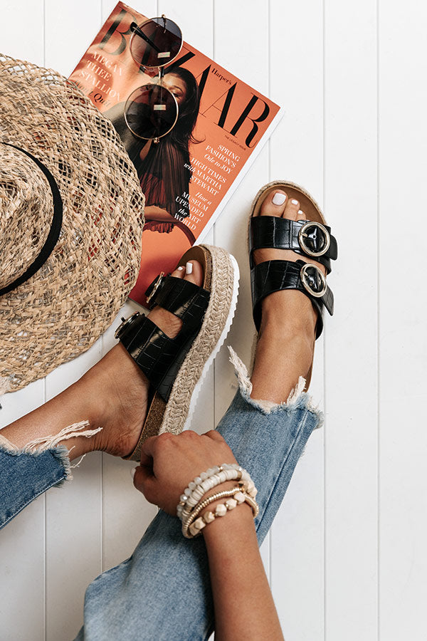 The Villa Espadrille In Black
