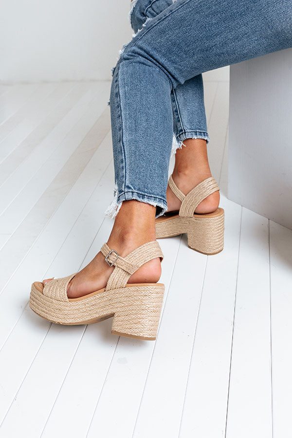 River Island White Flower Espadrille Platform Wedges