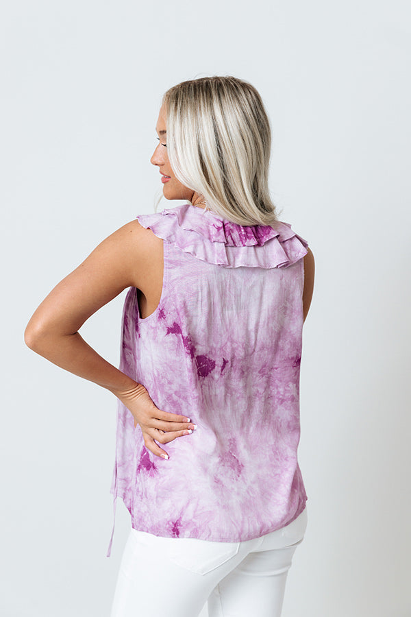 Sweet On Summer Tie Dye Shift Top in Purple   