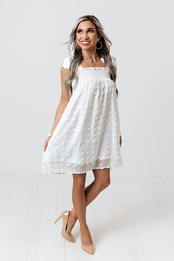 Hollywood Affair Shift Dress in White