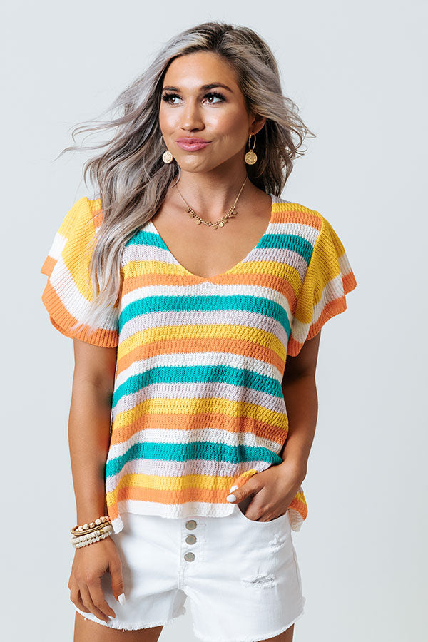 Summer Spirit Stripe Knit Top