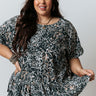 Sunset Summer Floral Shift Top in Deep Forest Curves Image - 1