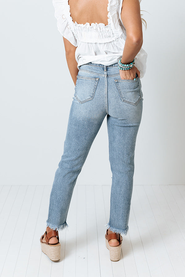 The Badgley High Waist Distressed Relaxed Skinny