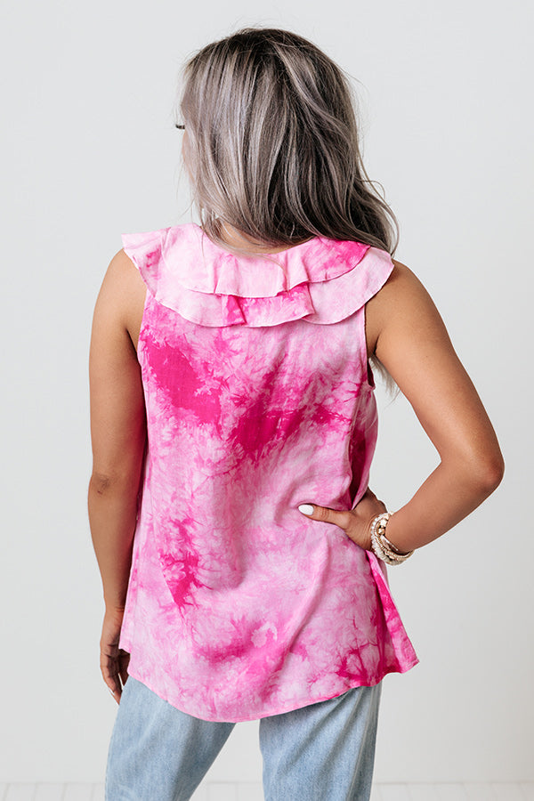 Sweet On Summer Tie Dye Shift Top in Pink   