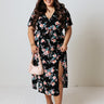 Forever Friendly Floral Midi in Black Curves Image - 1