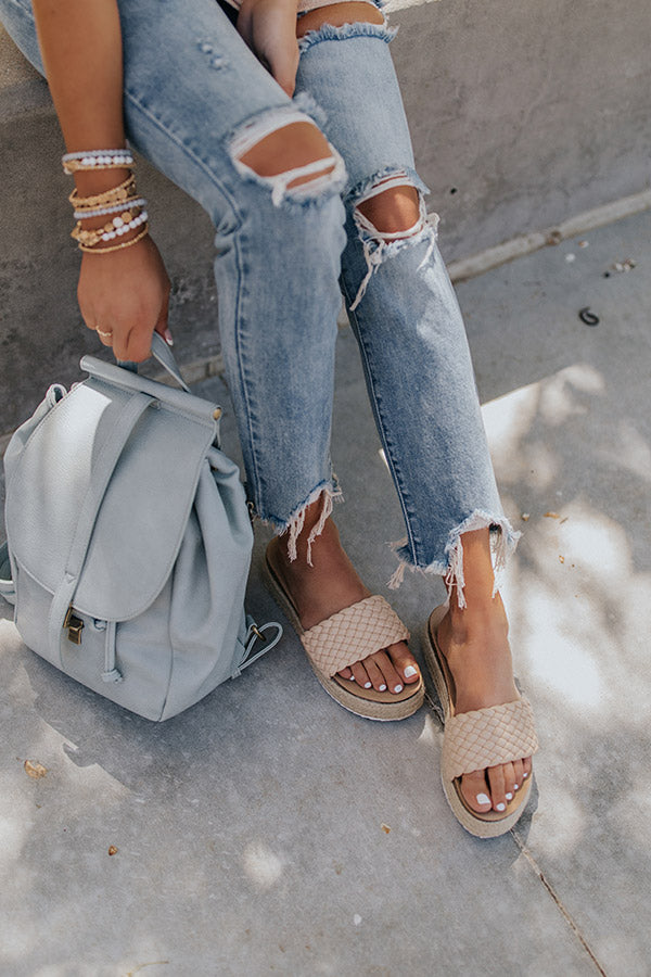 The Shania Braided Espadrille In Birch