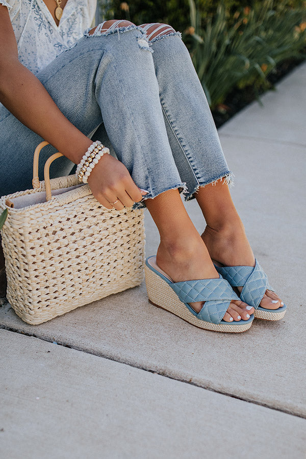 The Ammar Wedge In Ocean Blue