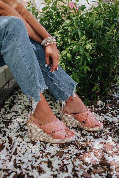 The Ammar Wedge In Blush • Impressions Online Boutique