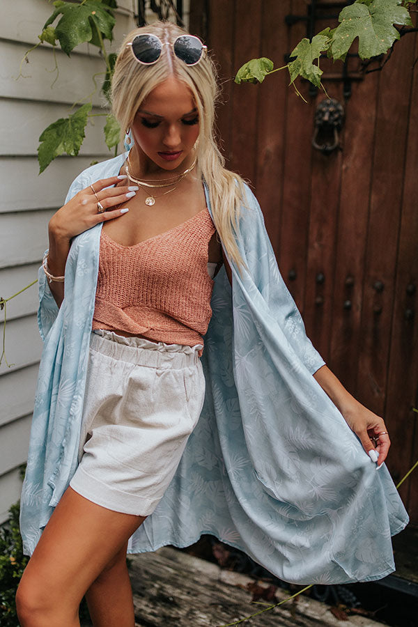 Forever Luxe Knit Crop Tank In Peach