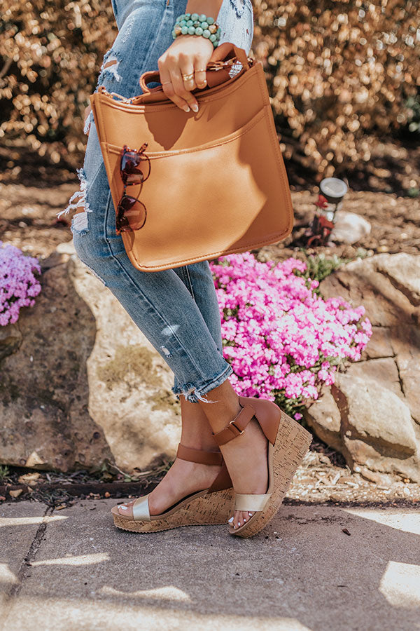 Kaya 2 Tone Wedge in Gold