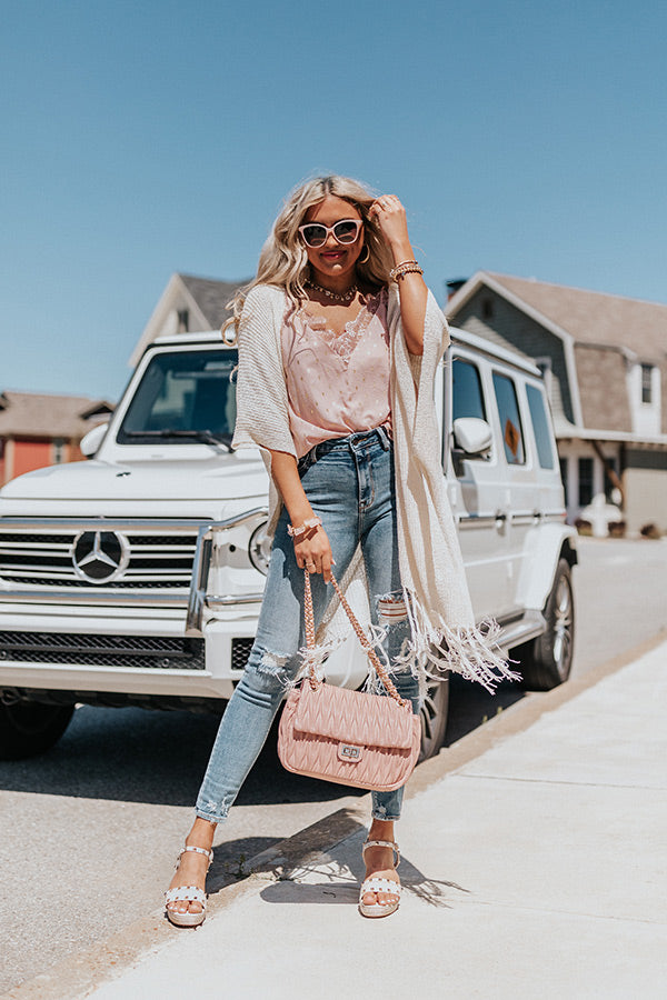 Starry Romance Shift Tank In Blush