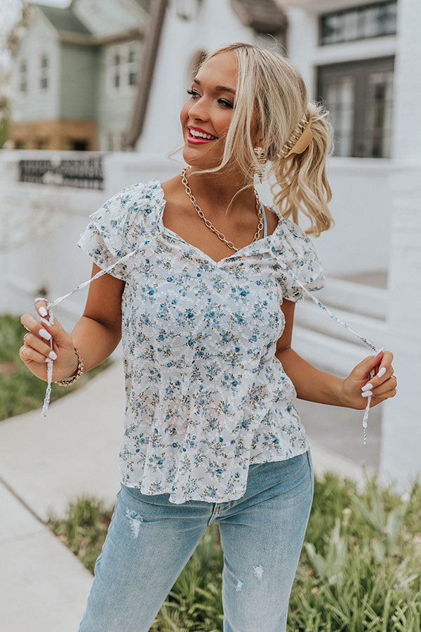 Pretty As A Peony Top In White