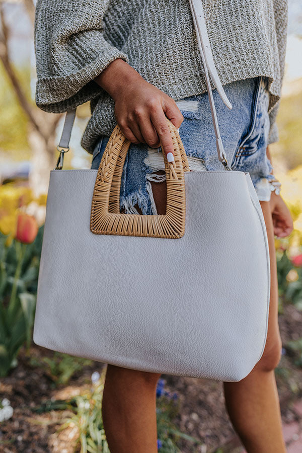 Harbor Lights Faux Leather Tote In Stone