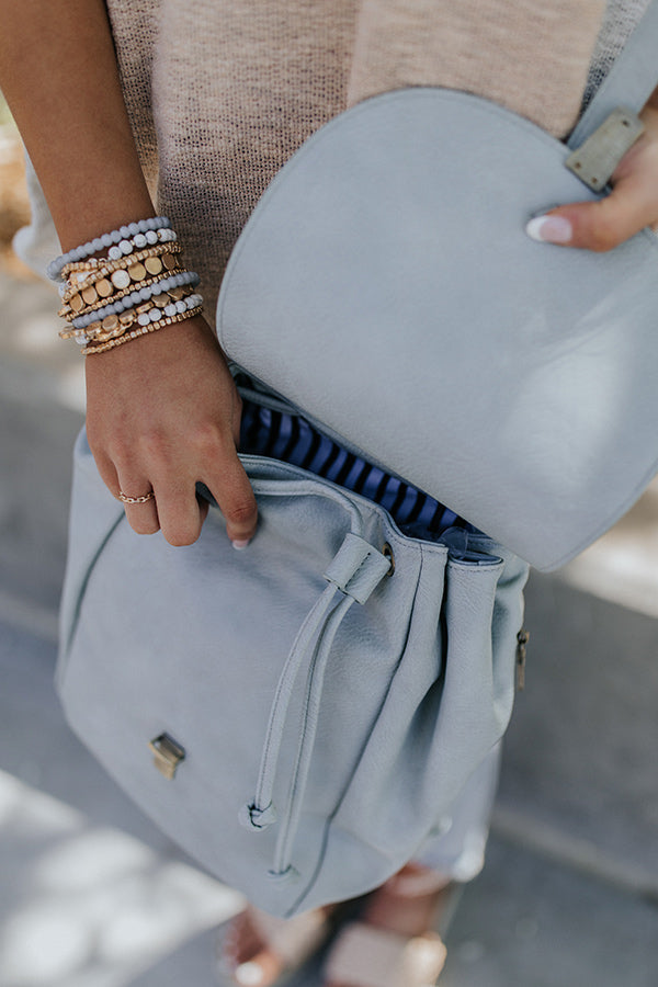 blue faux leather backpack Holding Onto Hope Faux Leather Backpack In Airy Blue