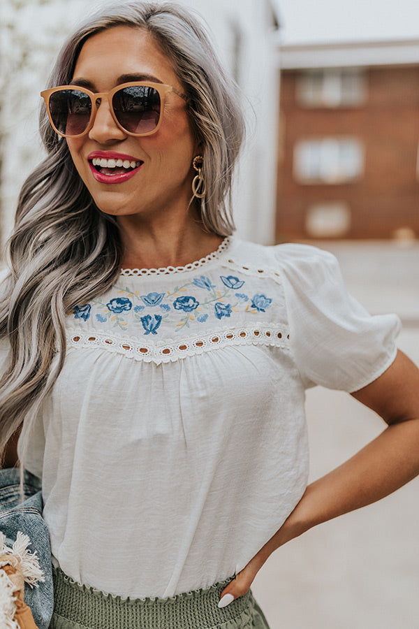 Meadow Magic Top In White