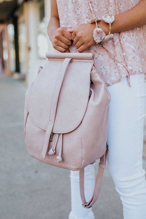 baby pink leather backpack Holding Onto Hope Faux Leather Backpack In Rose Quartz – Impressions Online Boutique