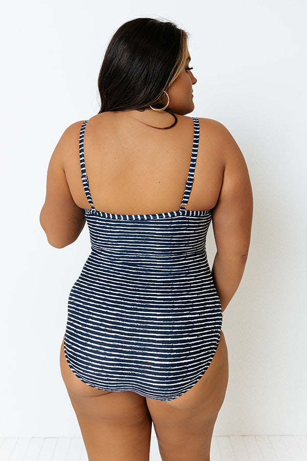 Sail Setter Stripe One Piece Swimsuit Curves