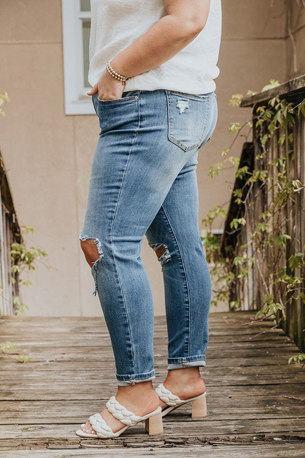 The Tabby High Waist Distressed Skinny Curves