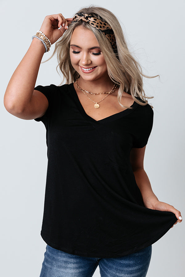 Casual Convo Shift Tee In Black