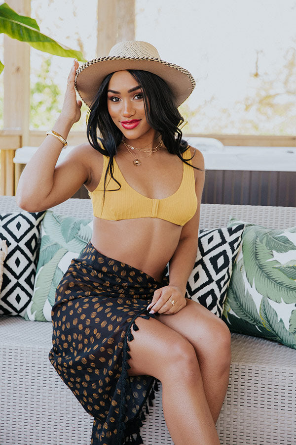 Sangria And Sandals Bikini Top in Mustard