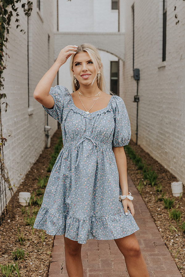Hydrangea Season Dress In Airy Blue