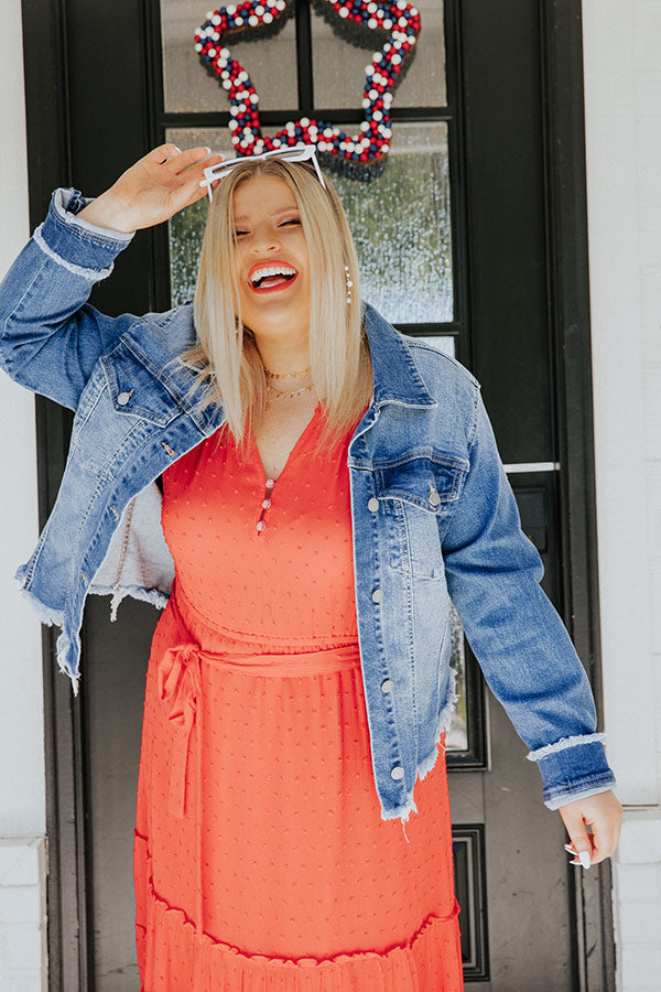 This Affordable Tie Dye Denim Jacket is the Best Layer - Posh in Progress