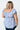 Spark Joy Embroidered Top In Sky Blue Curves