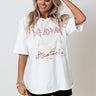 Def Leppard Hysteria Distressed Oversized Graphic Tee Image - 1