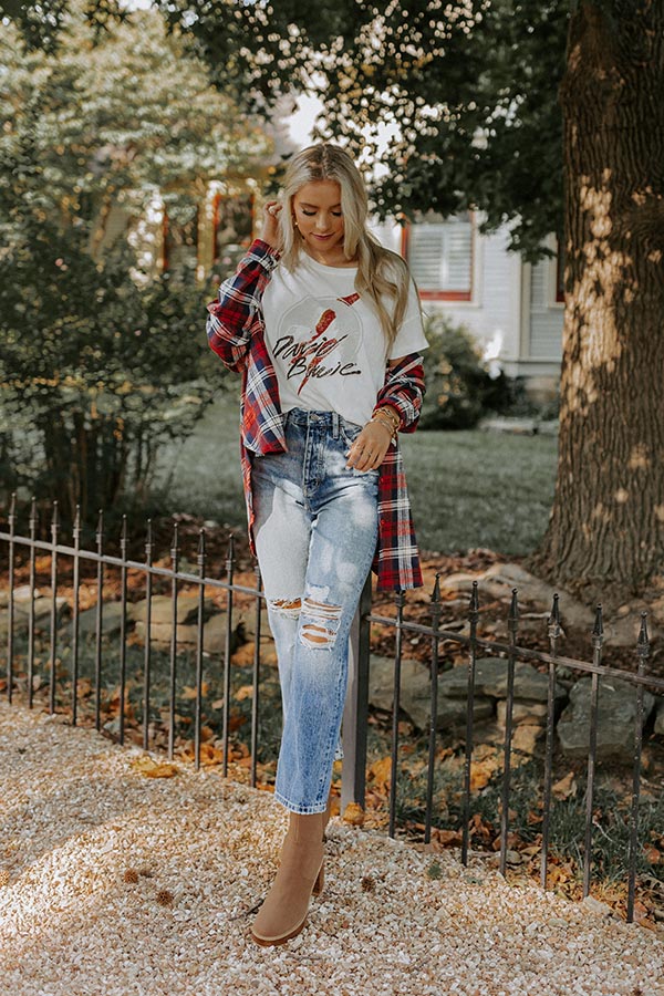 David Bowie Silhouette Vintage-Print Graphic Tee Image - 1