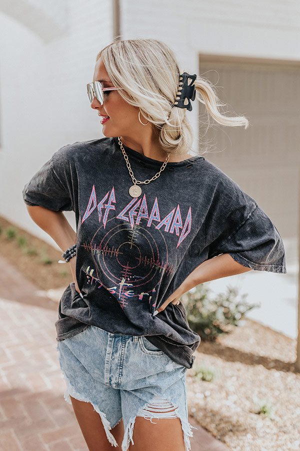 Def Leppard Hysteria Distressed Graphic Tee