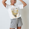 Def Leppard Leopard Distressed Oversized Graphic Tee Image - 1
