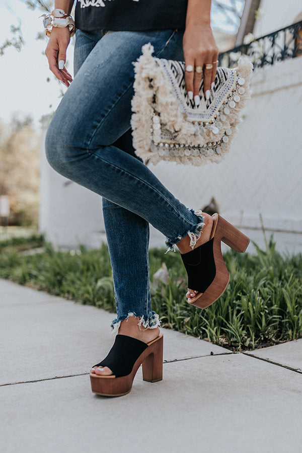 The Daisey Nubuck Heel in Black