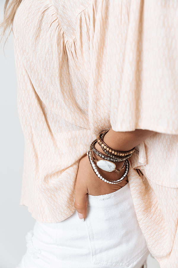 Summer Escape Semi Precious Wrap Bracelet