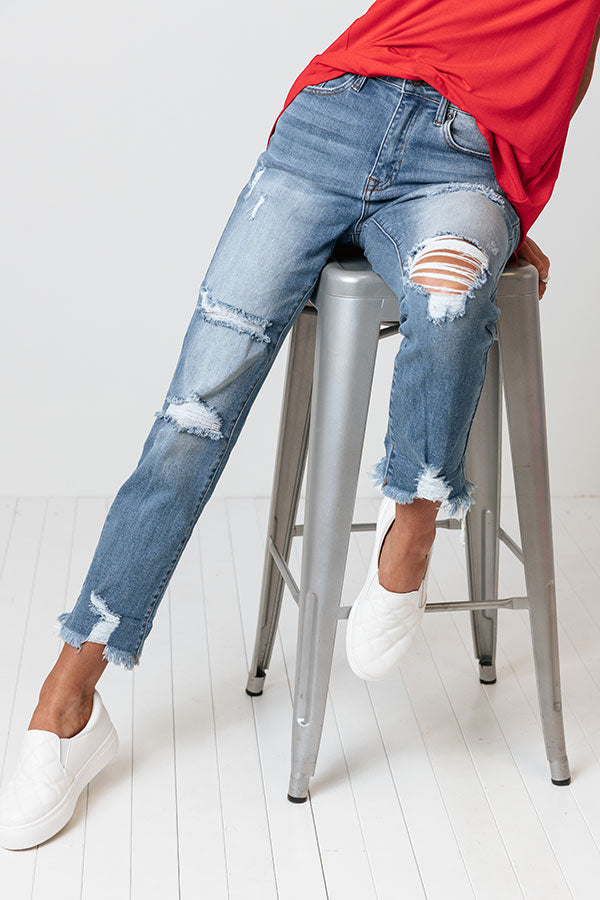 Risen The Avalon High Waist Distressed Jean