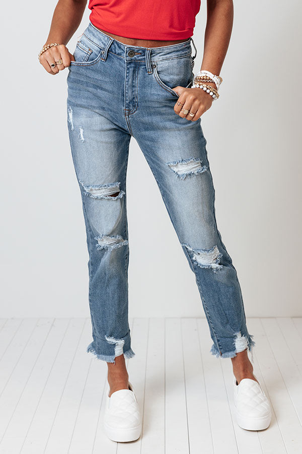 Risen The Avalon High Waist Distressed Jean