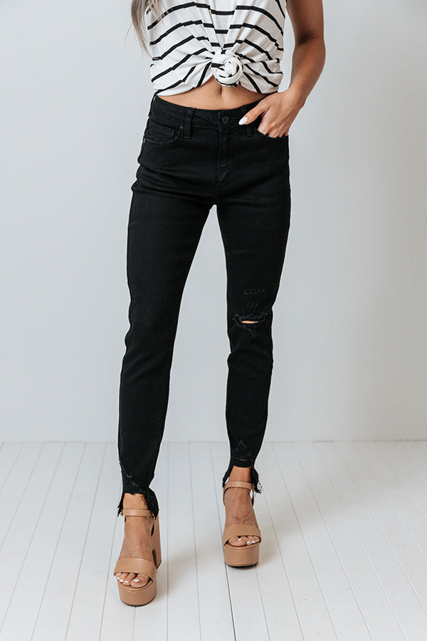 KanCan The Emory High Waist Distressed Ankle Skinny In Black