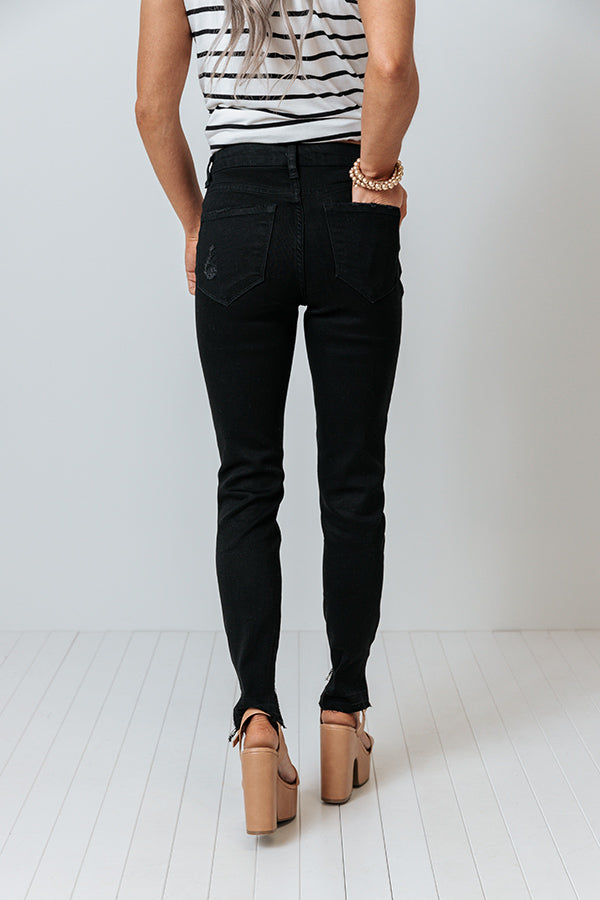 KanCan The Emory High Waist Distressed Ankle Skinny In Black