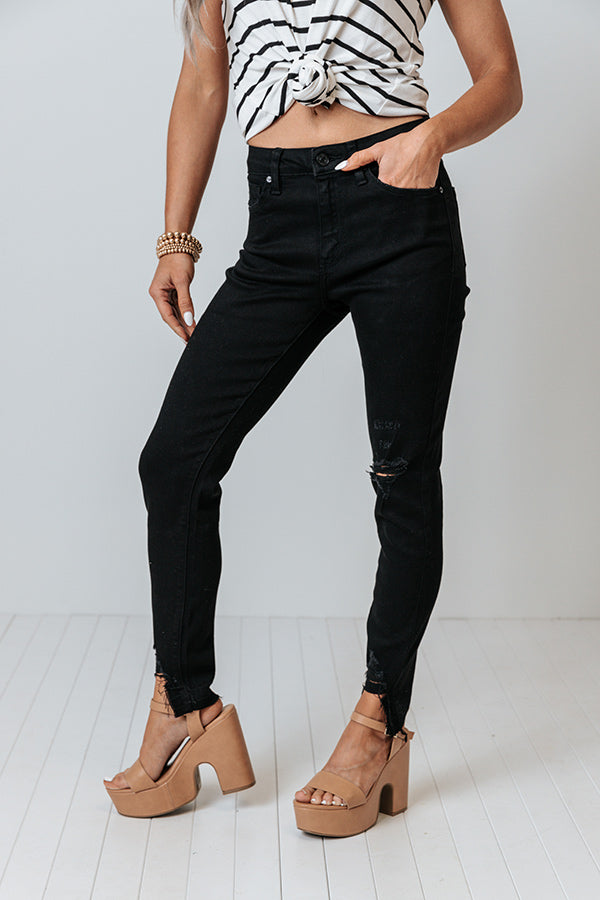 KanCan The Emory High Waist Distressed Ankle Skinny In Black