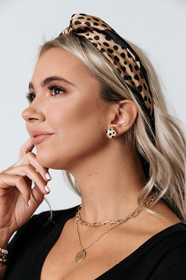 Just For Tonight Stud Earrings in Iced Latte