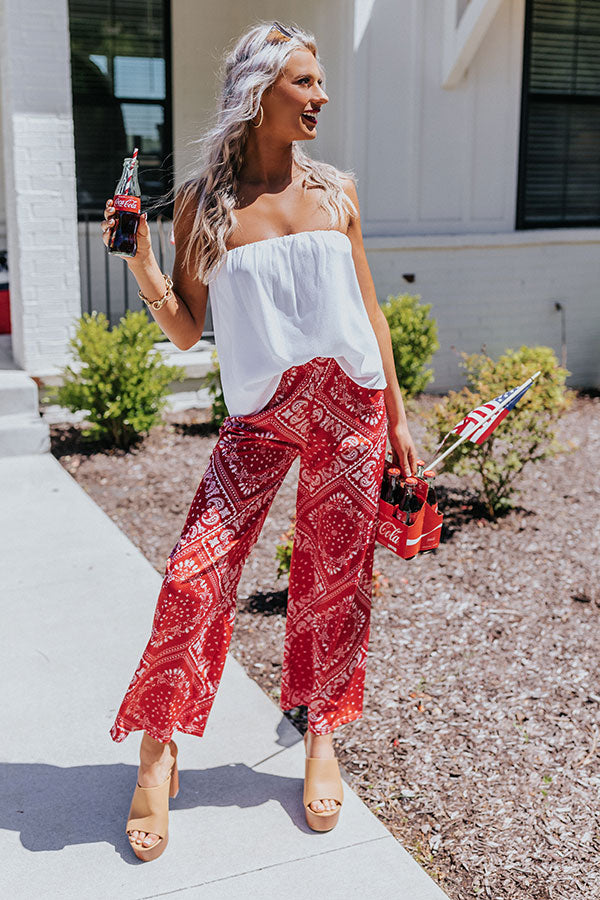 Paisley Perfection Pants In Red