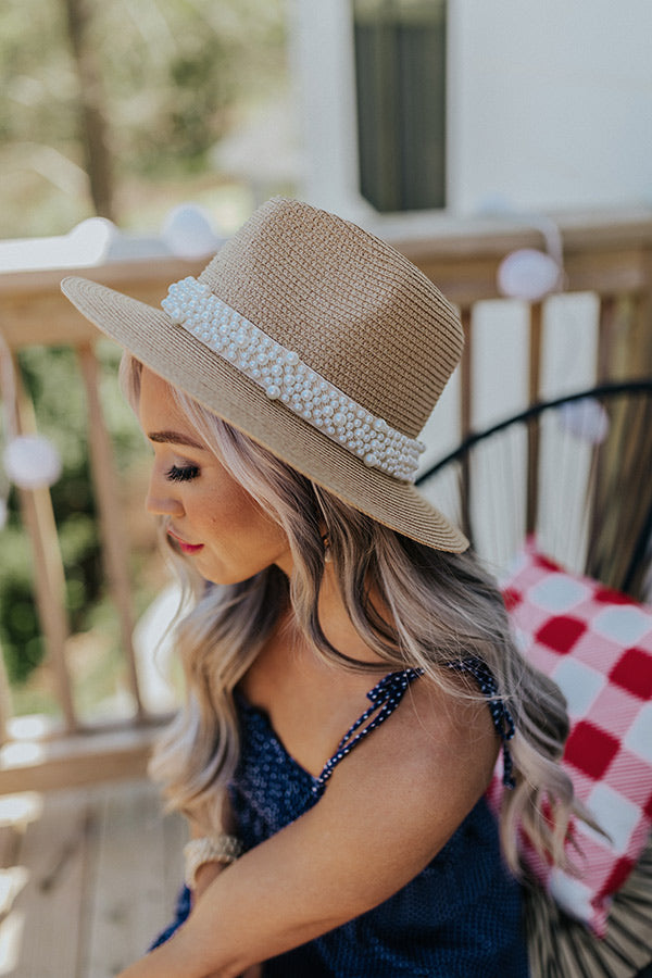 Fave Cocktail Woven Hat In Tan