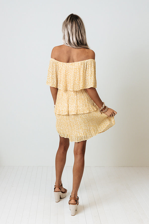 Marco Island Tiered Dress In Yellow