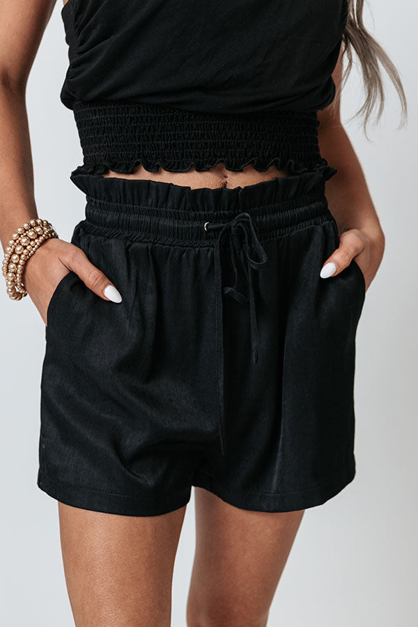 The Gail Shorts in Black • Impressions Online Boutique