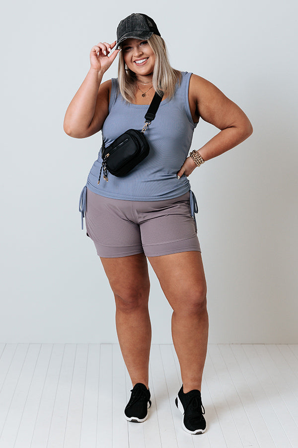 Light Jog Shorts In Heirloom Lilac   Curves