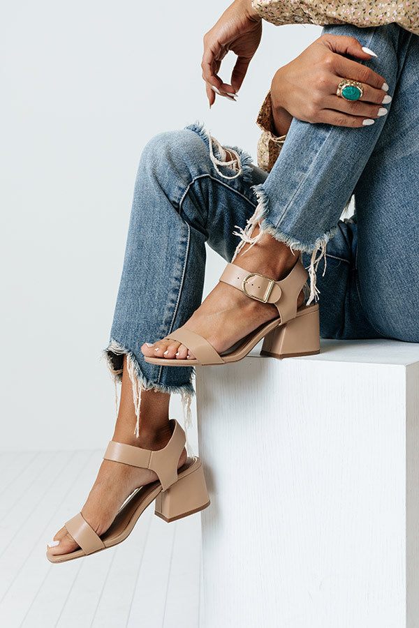 The Jamie Faux Leather Heel