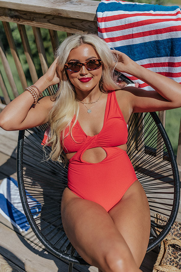 Miami Heat Cut Out One Piece Swimsuit