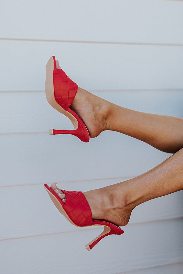 The Nirvana Faux Leather Heel In Red